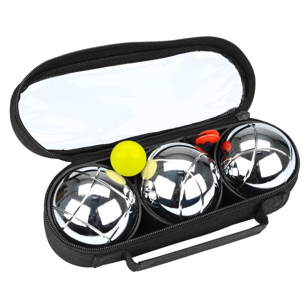 Afbeelding Get & Go Jeu De Boules Set 3 Ballen Chroom 1 Streep door Vidaxl.nl