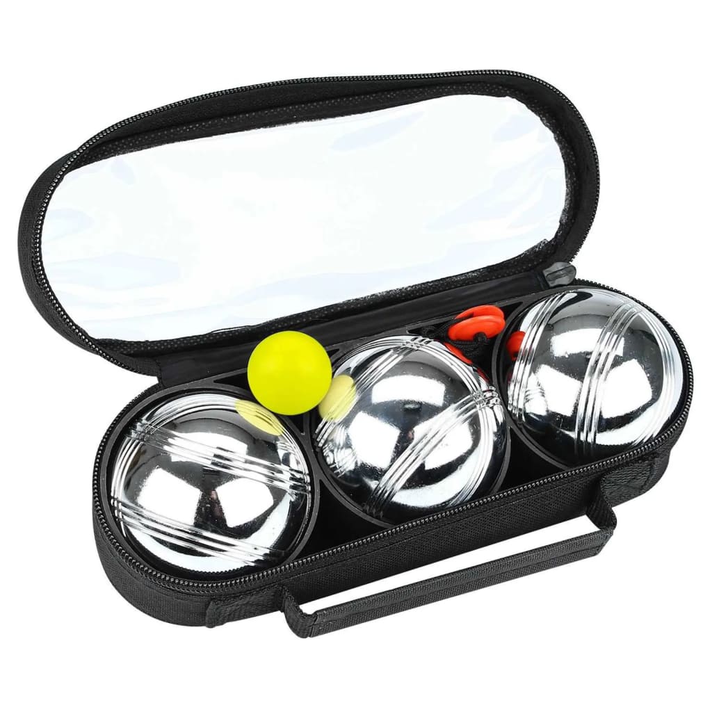 Afbeelding Get & Go Jeu De Boules Set 3 Ballen Chroom 3 Strepen door Vidaxl.nl