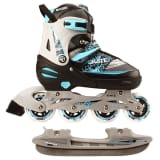 Nijdam Παγοπέδιλα / Inline Skates Combo Μαύρα/Ασημί/Μπλε 31-34 52SZ