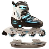 Nijdam Παγοπέδιλα / Inline Skates 52SZ Combo Μαύρα/Ασημί/Μπλε 35-38