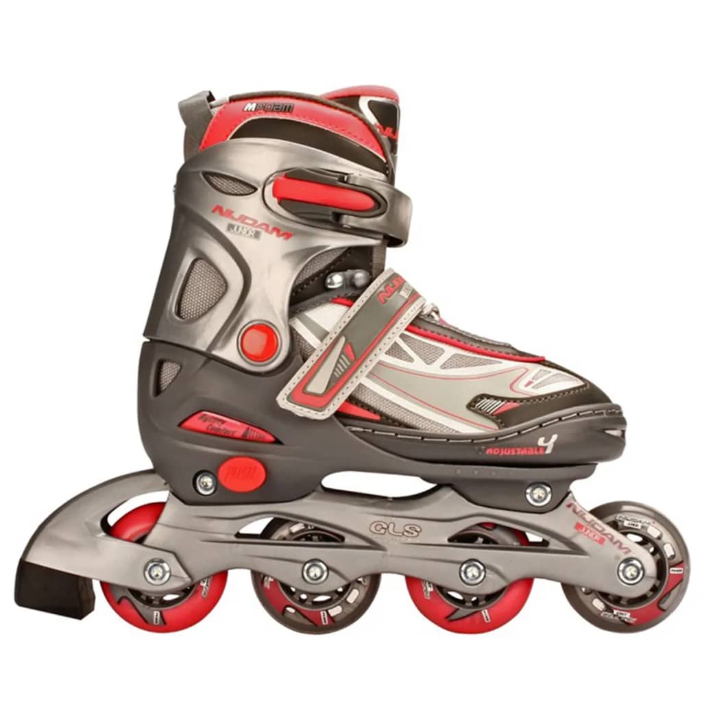 Nijdam junior inline-skates 27-30 antraciet/zilver/fuchsia 52SR