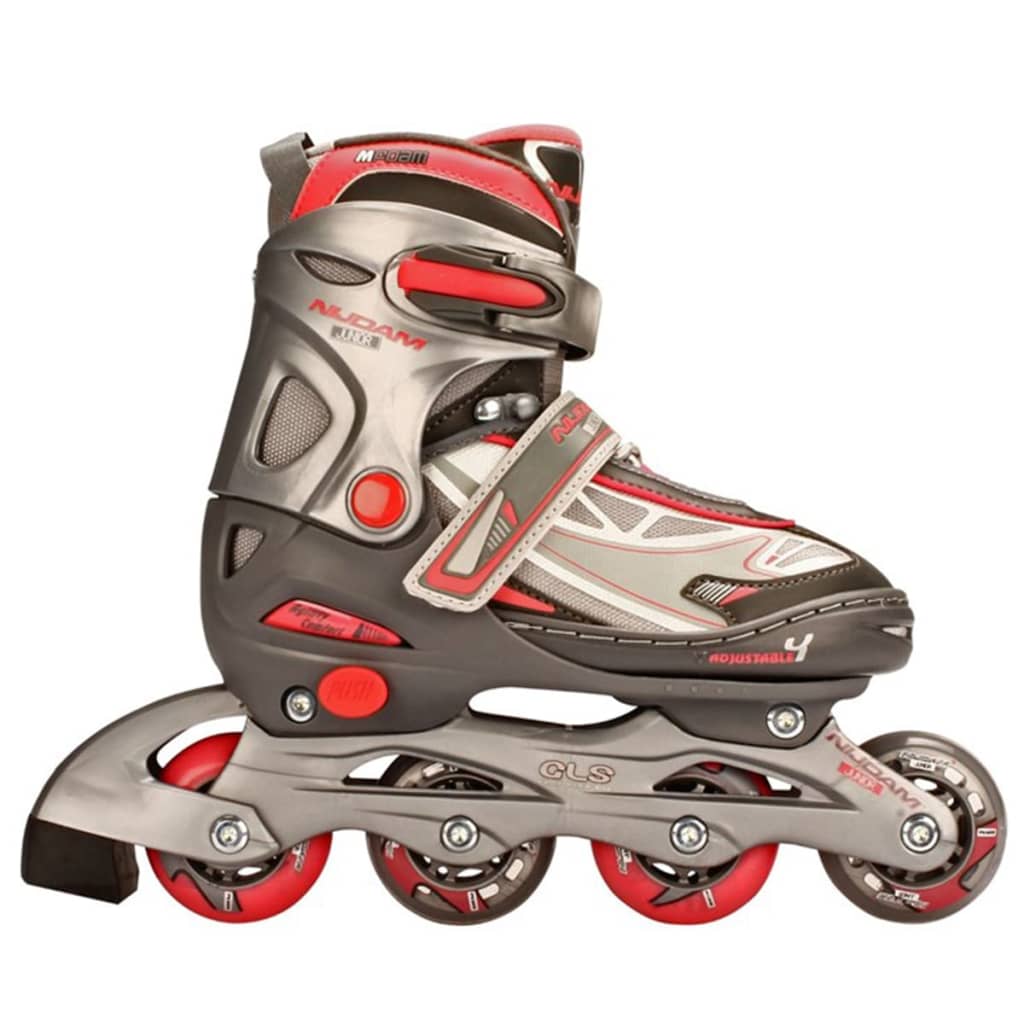 VidaXL - Nijdam junior inline-skates 27-30 antraciet/zilver/fuchsia 52SR