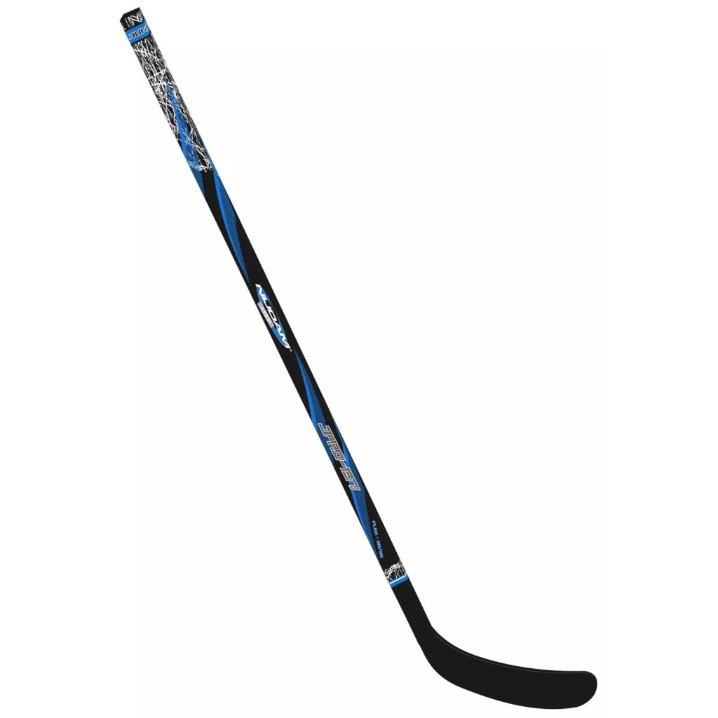 Nijdam ijshockeystick junior zwart/blauw 137 cm R