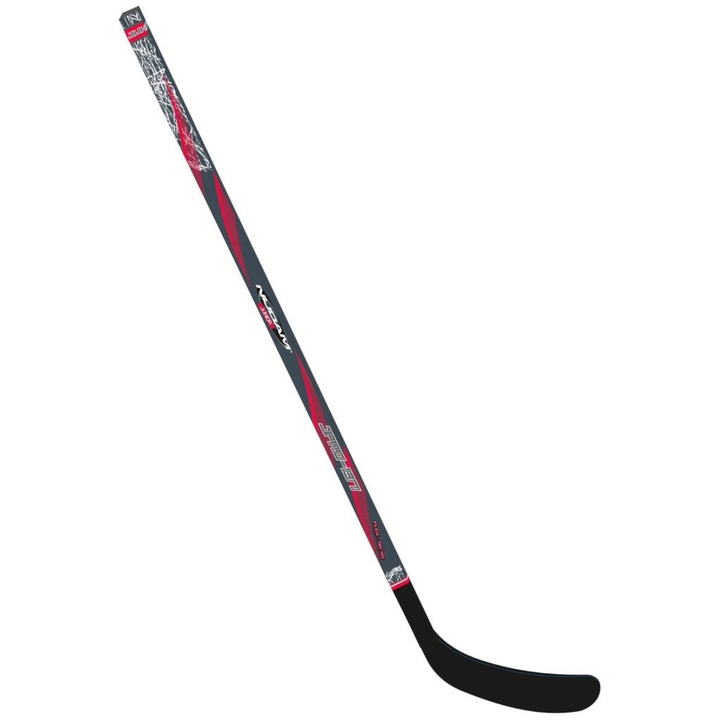 Nijdam ijshockeystick junior zwart/rood 137 cm L