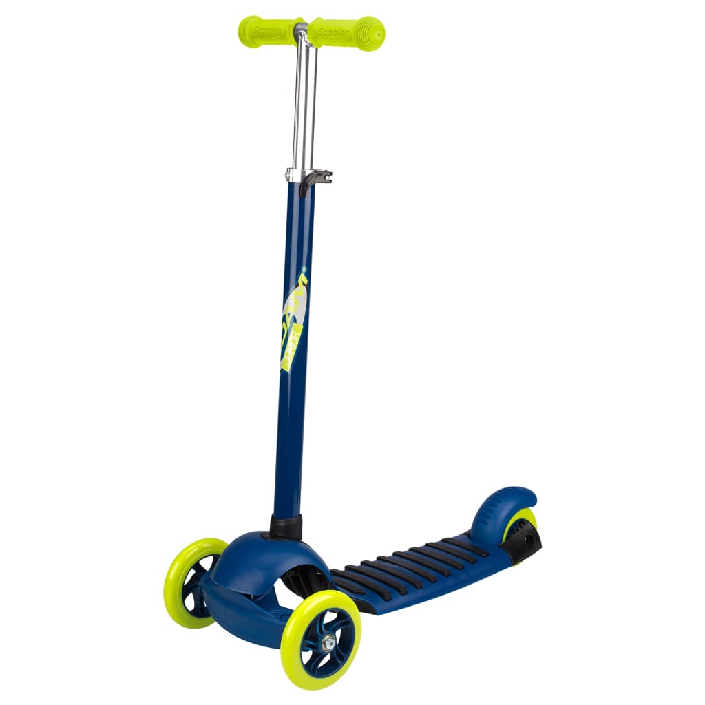 Nijdam Nidjam Patinete de 3 ruedas Tri-Surfer Maxi azul marino y amarillo Nios