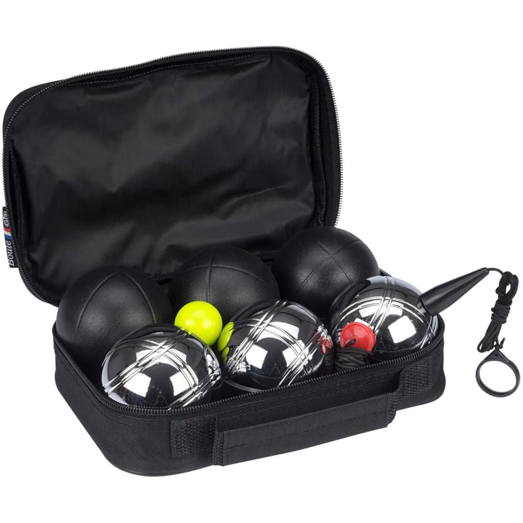 Get & Go Bocce-sarja Luxe 6 palloa musta ja hopea 52JT-ZIZ-Uni