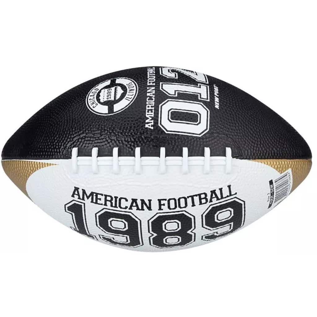 New Port American Football mini zwart/wit maat 3