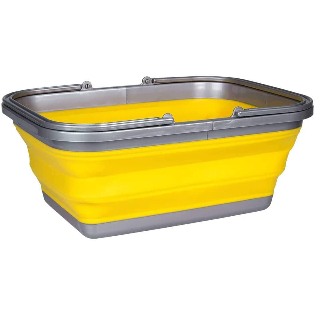 Abbey Camp afwasteil opvouwbaar 16 liter geel