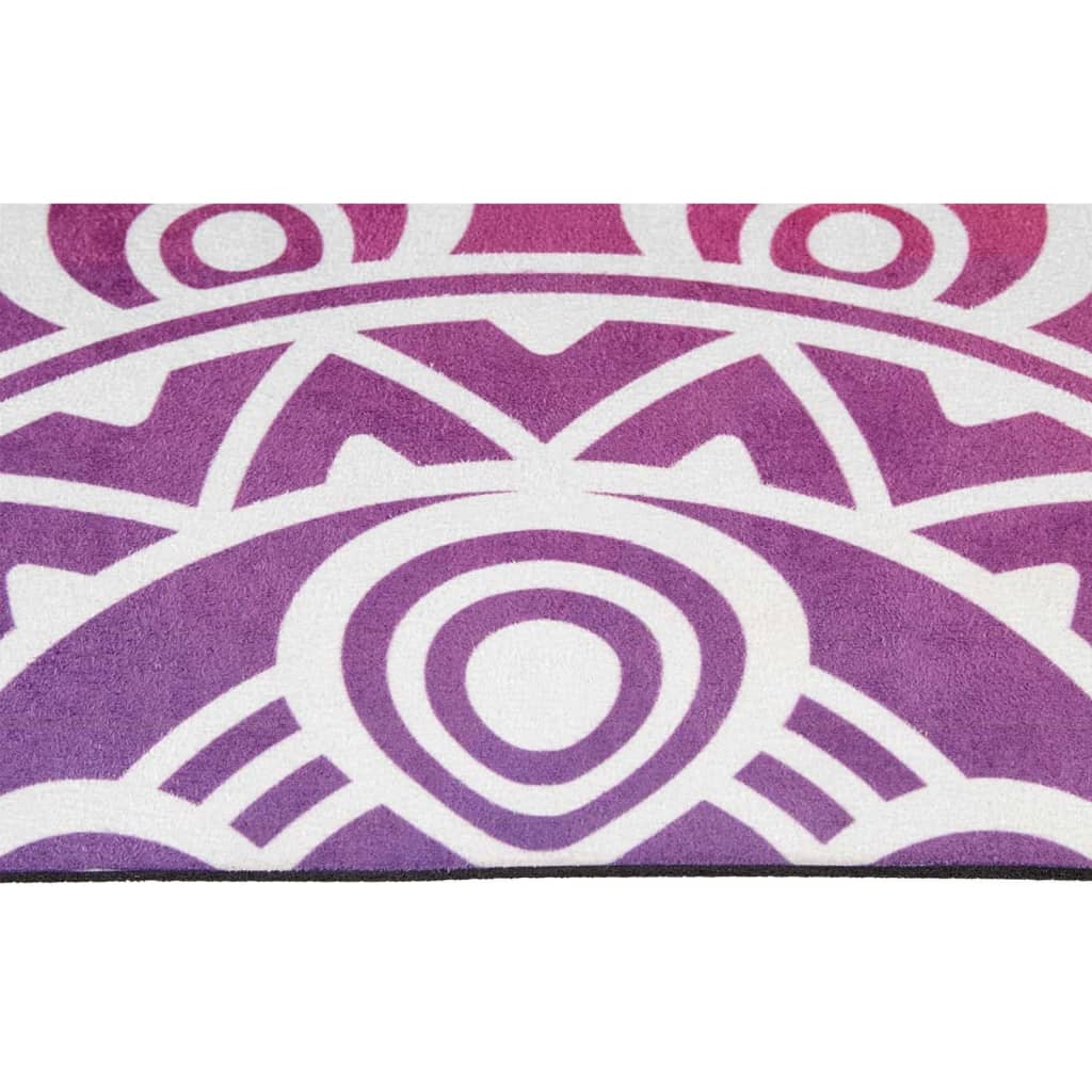 Avento suède yogamat met print 183 x 68 cm roze/oranje