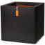 Capi Urban Smooth KBL902 fekete négyzet alakú virágtartó 30x30x30 cm termék 2. képe