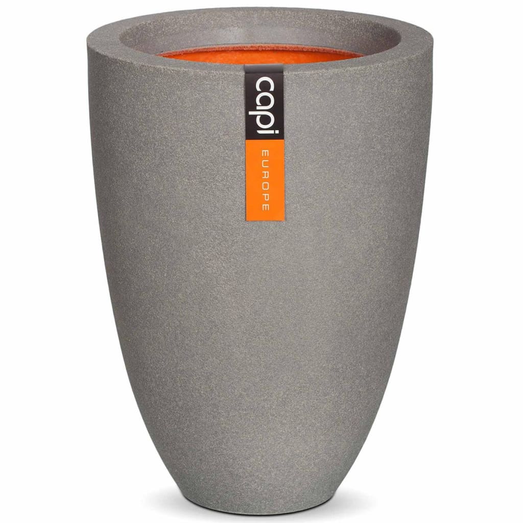 424334 Capi Vase ”Urban Smooth” Elegant Low 26×36 cm Grey KGR781