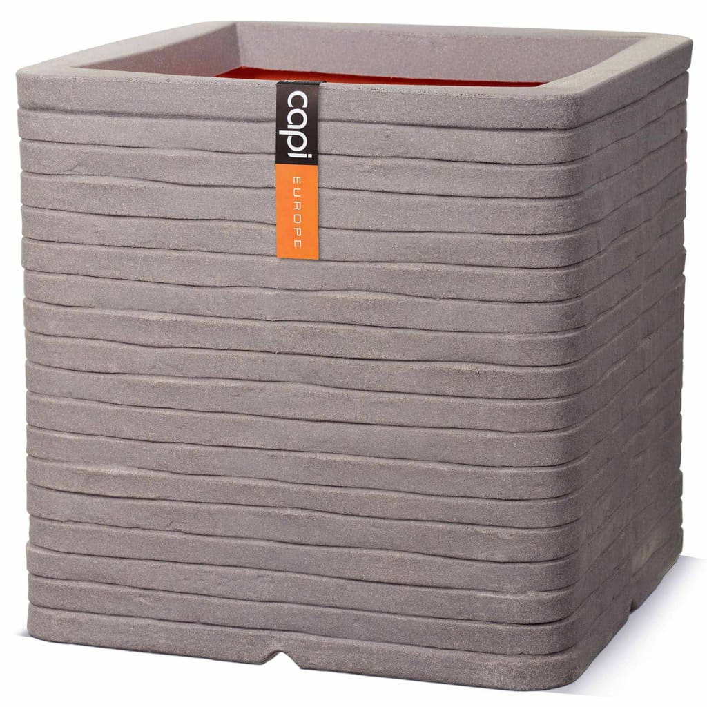 Afbeelding Capi Europe Capi Nature pot vierkant row NL 40x40x40 - licht grijs door Vidaxl.nl