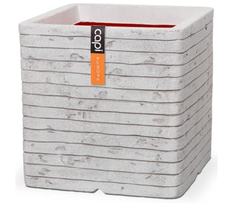 Capi Vaso quadrado Nature Row 40x40 cm marfim KRWI903