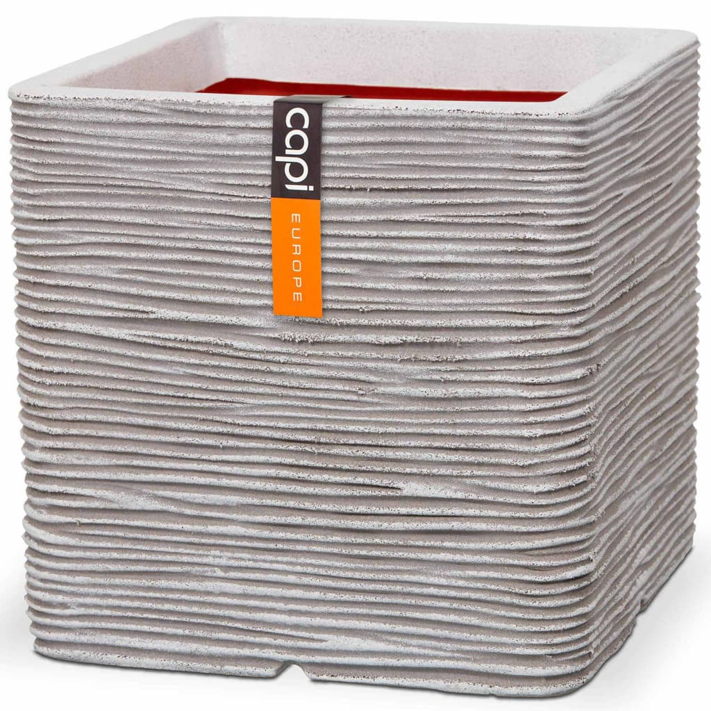 

Capi Plantenbak Nature Rib vierkant 40x40 cm ivoorkleurig PKOFI903