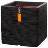 Capi Plantenbak Nature Rib vierkant 30x30 cm zwart PKBLR902