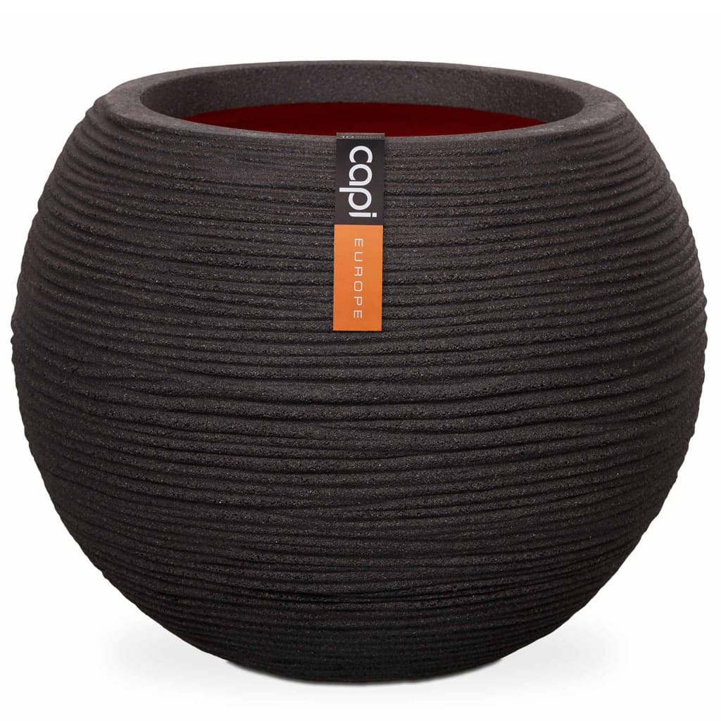 

Capi Bloempot Nature Rib bolvormig 40x32 cm zwart PKBLR270