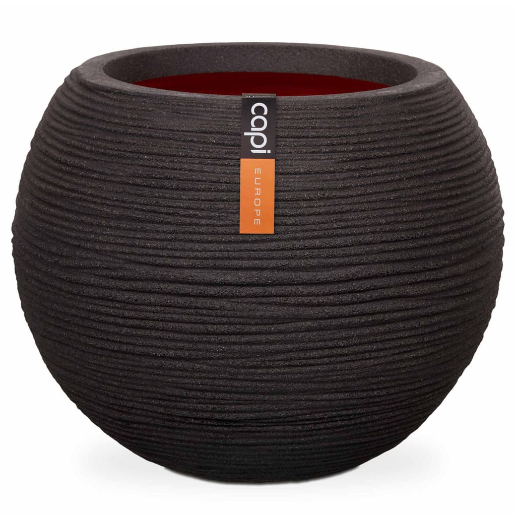 

Capi Bloempot Nature Rib bolvormig 62x48 cm zwart PKBLR271