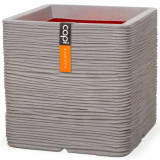 Capi Plantenbak Nature Rib vierkant 30x30 cm grijs PKGRR902