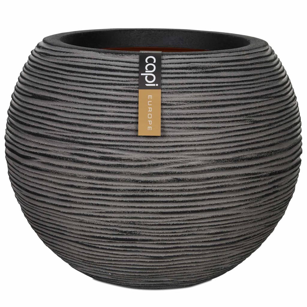 

Capi Bloempot Nature Rib bolvormig 40x32 cm antraciet PKOFZ270