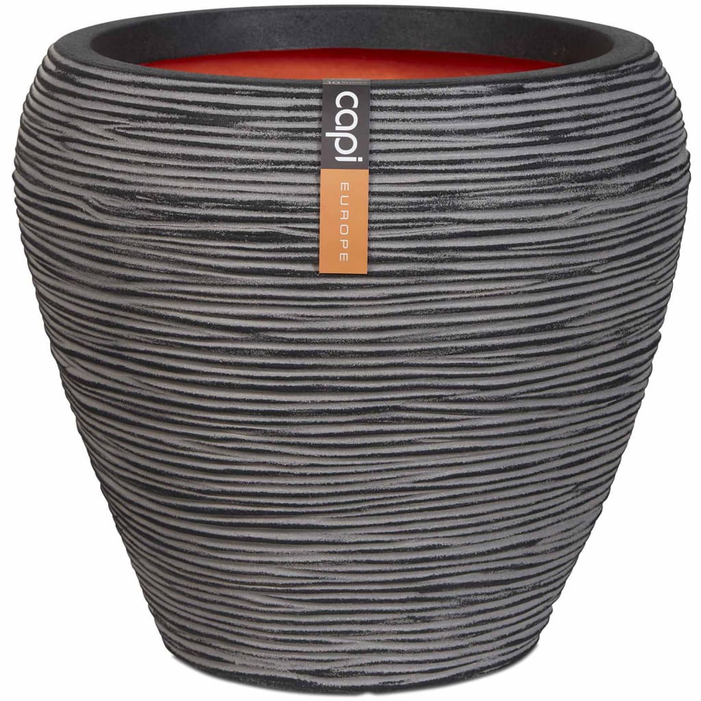 

Capi Bloempot Nature Rib taps 42x38 cm antraciet PKOFZ362