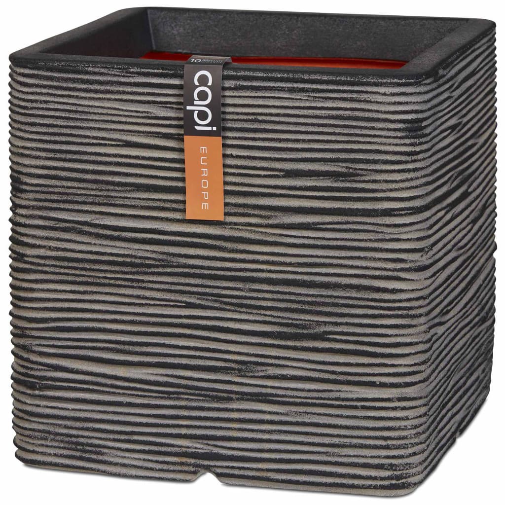 

Capi Plantenbak Nature Rib vierkant 30x30 cm antraciet PKOFZ902