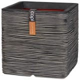 Capi Plantenbak Nature Rib vierkant 40x40 cm antraciet PKOFZ903