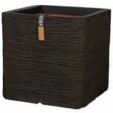Capi Plantenbak Nature Rib vierkant 40x40 cm bruin PKOFB903