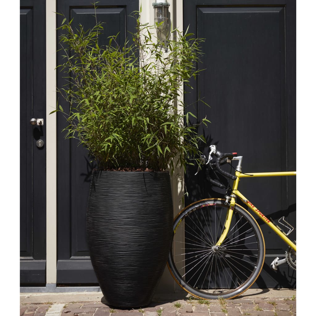 Afbeelding Capi Nature Rib NL vase luxe 45x72cm bloempot zwart door Vidaxl.nl