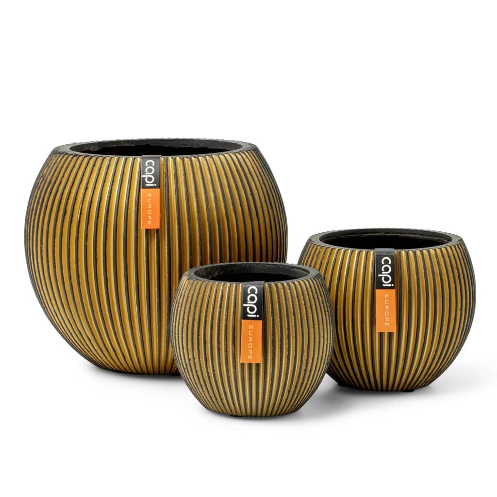 3 Piece Ball Vase Set Groove Gold Capi 7 width=274