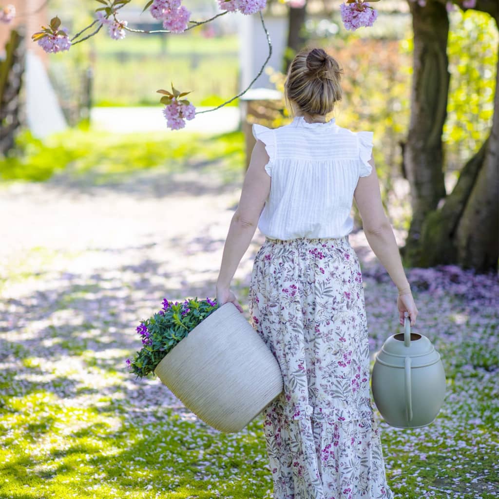 Fioriera Rotonda Waste Rib 35x34 Cm Beige Terrazzo Capi 20 width=274