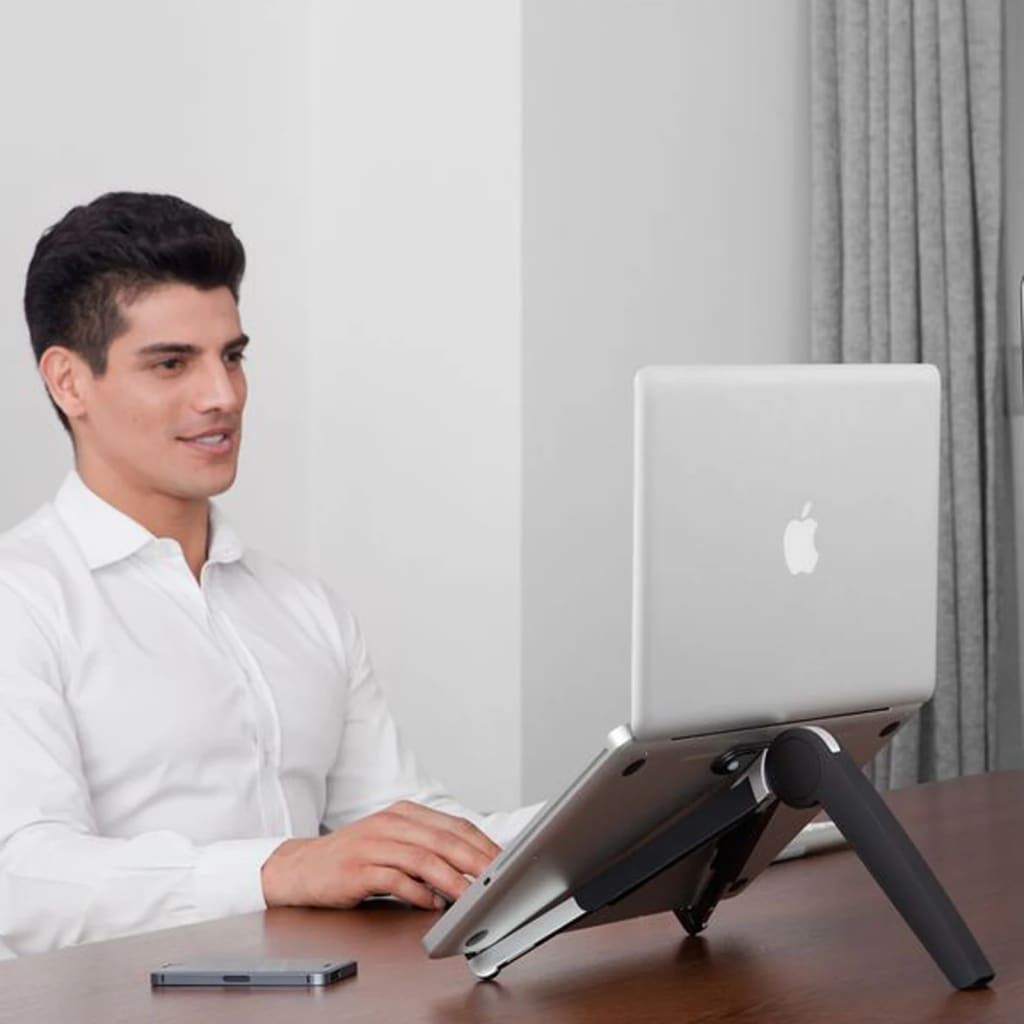 ErgoLine Support de tablette/ordinateur 20x5x2,4 cm Noir et argenté