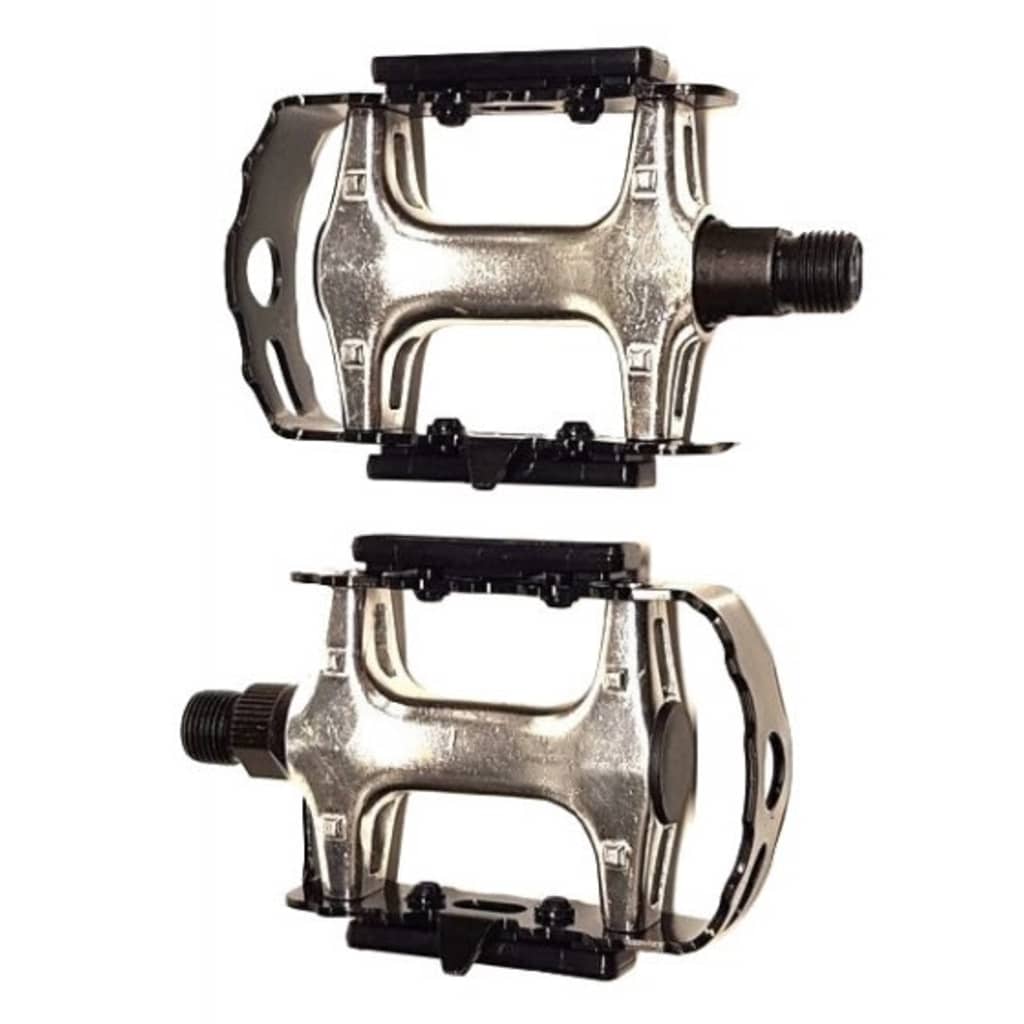 Tecora platformpedalen set 9/16 inch MTB zilver