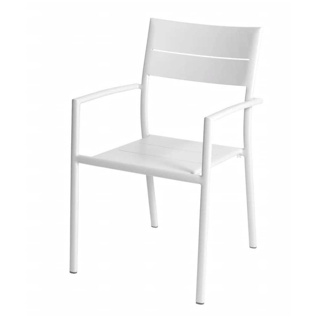 Grace stacking chair alu white