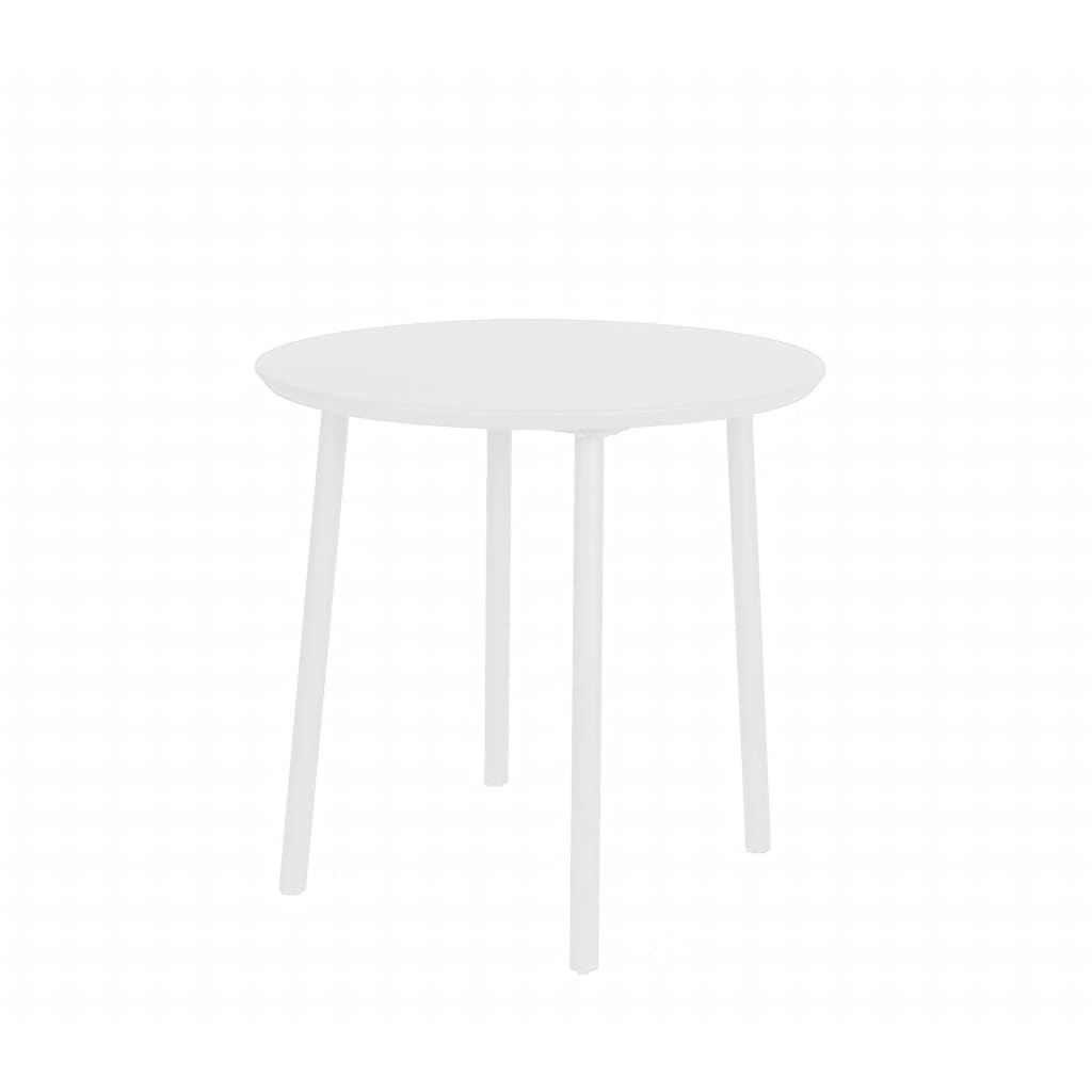 George table diameter80x75 cm alu white