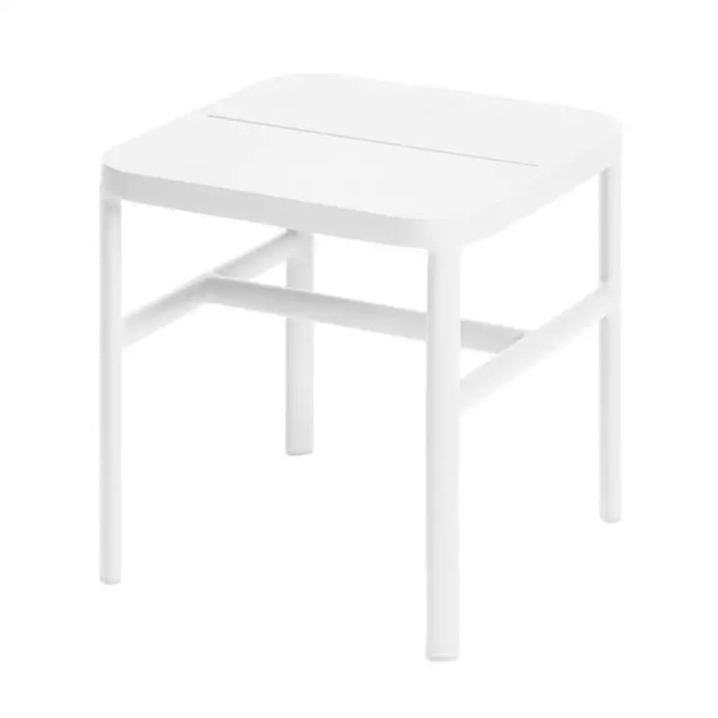 Afbeelding Grace side table 40x40x42 cm alu white door Vidaxl.nl