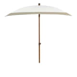 Beach parasol 240x150 wit taupe
