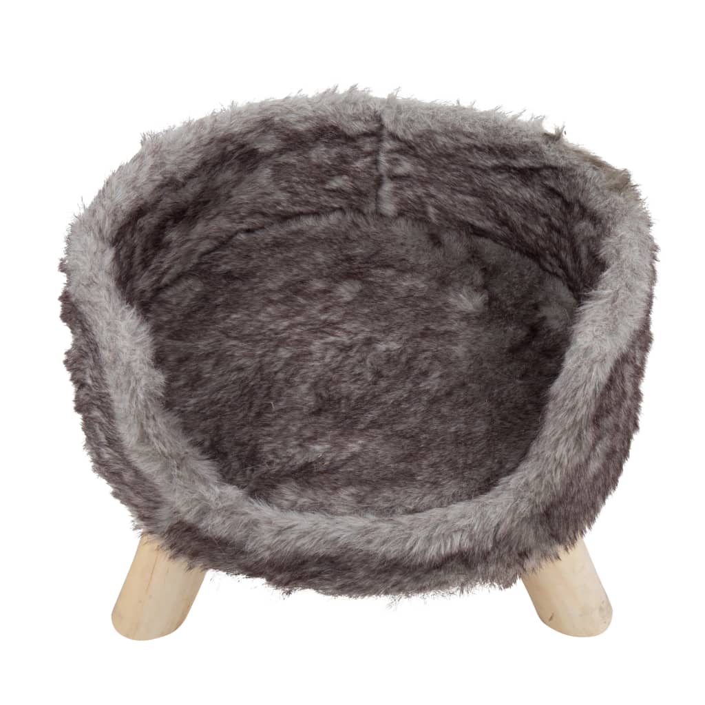 

DISTRICT70 Kattenmand NORDIC pluche zilverkleurig