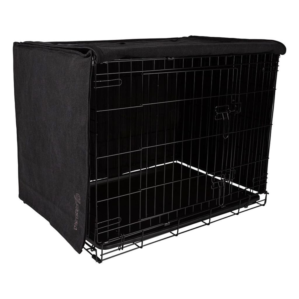 DISTRICT70 Couverture de cage pour chien Gris foncé S