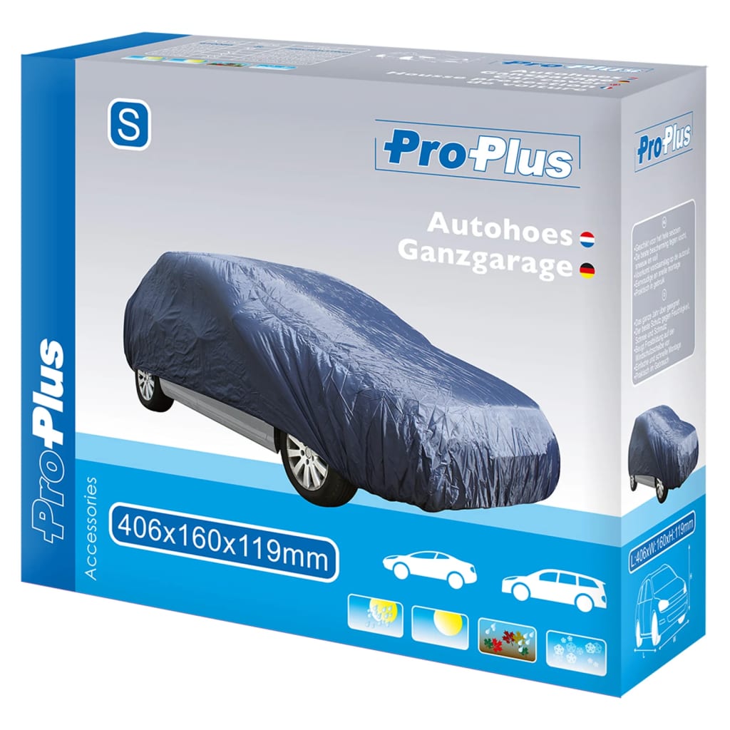 ProPlus Autoabdeckung Gr. S 406×160×119 cm Dunkelblau