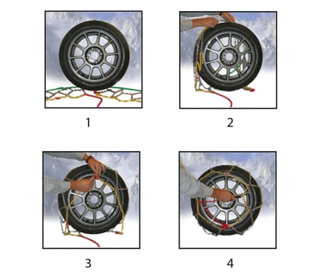 ProPlus Вериги за сняг за автомобилни гуми, 12 мм, KB45, 2 бр