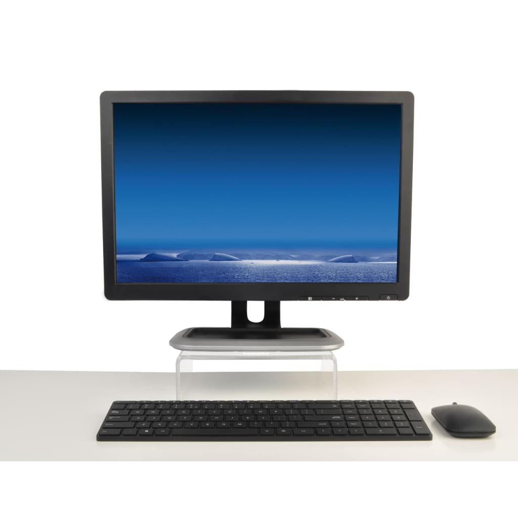 Stand Per Monitor In Acrilico Trasparente 22 X 20 X 7 Cm DESQ 10 width=274