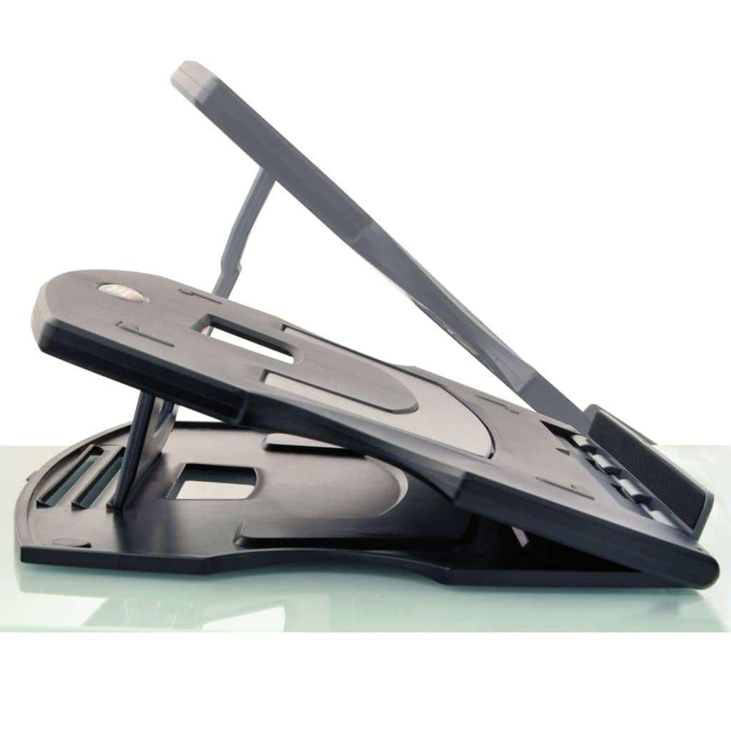 Supporto Da Tavolo Per Laptop 28,5x21x1 Cm Nero DESQ 12 width=274