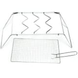 MacGyver opvouwbare barbecue RVS zilver 58 cm