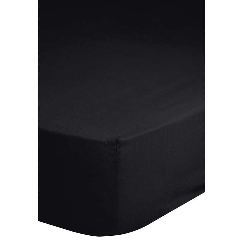 VidaXL - Emotion Hoeslaken strijkvrij 140x200 cm zwart 0220.04.44
