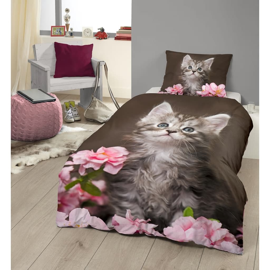

Good Morning Dekbedovertrek 5128-P CAT meerkleurig 140x200/220 cm