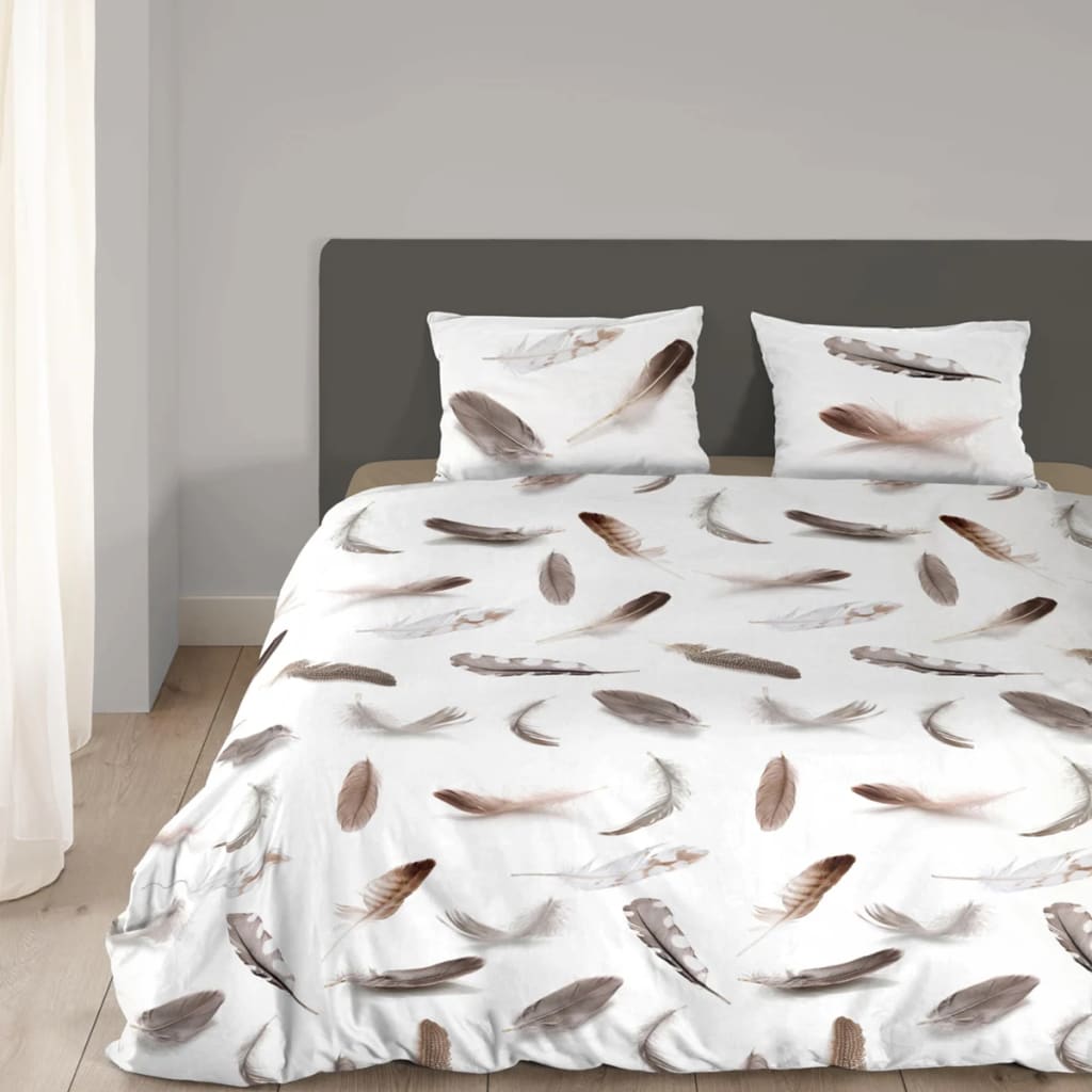 

Good Morning Dekbedovertrek 4914-A Feathers 200x200/220 cm wit