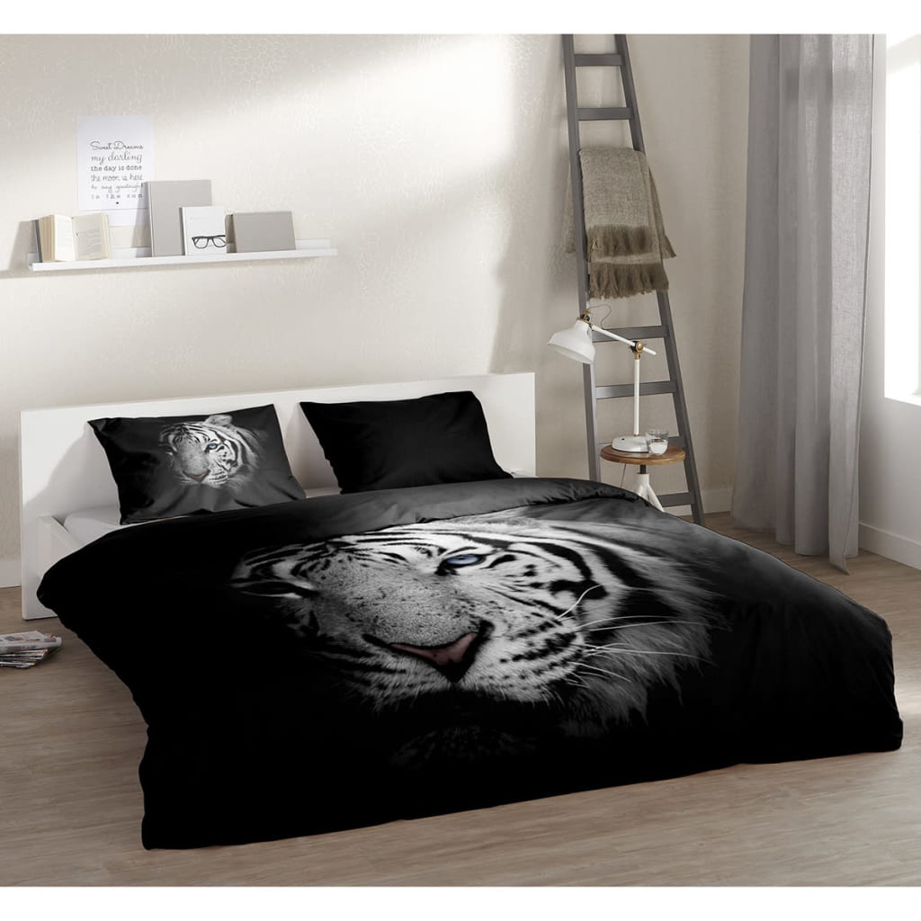 

Pure Dekbedovertrek 5137-M TIGER 240x200/220 cm zwart