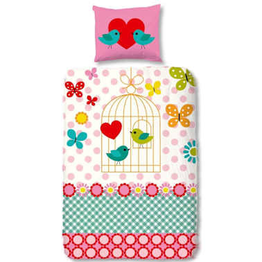 Good Morning Capa de edredão 5290-P FUNNY BUTTERLY 135x200 cm multicor[1/2]