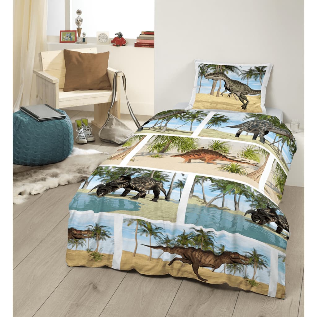 

Good Morning Dekbedovertrek 5511-A DINOSAUR 140x200/220 cm meerkleurig