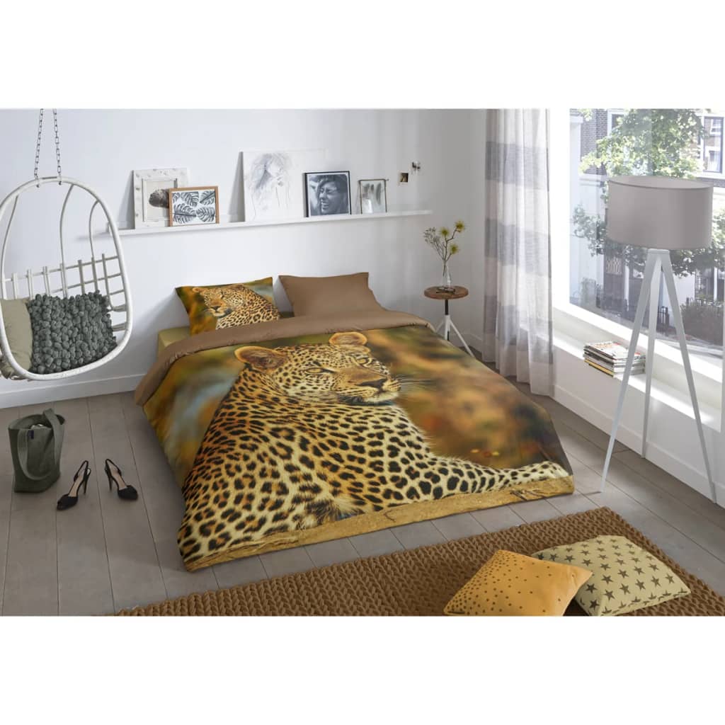 Good Morning Dekbedovertrek 5704-P Leopard 240x200/220 cm meerkleurig